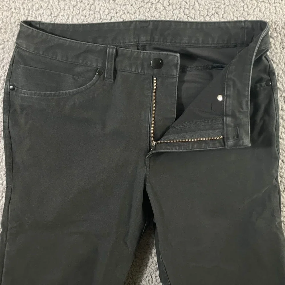 Lululemon Mens 31x30 Charcoal Black Slim Fit ABC Pants Canvas Techwear Commuter